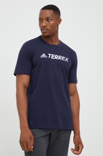 Tričko adidas TERREX Classic Logo , tmavomodrá barva, s potiskem