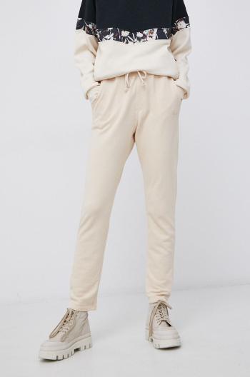 Bavlněné kalhoty Rip Curl dámské, průhledná barva, hladké