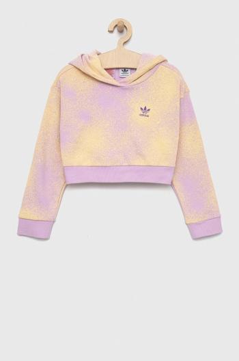 Dětská mikina adidas Originals s kapucí, vzorovaná