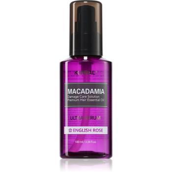 KUNDAL Macadamia Ultra Serum English Rose regenerační olejové sérum pro poškozené vlasy 100 ml