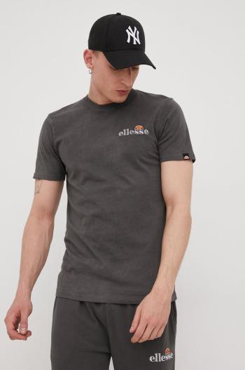 Bavlněné tričko Ellesse šedá barva, s aplikací