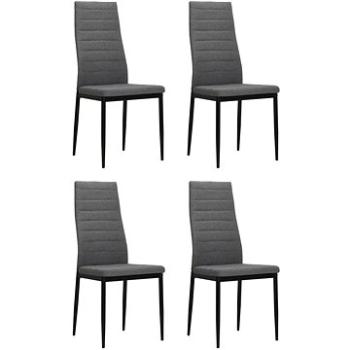 Jídelní židle 4 ks světle šedé textil (246182)