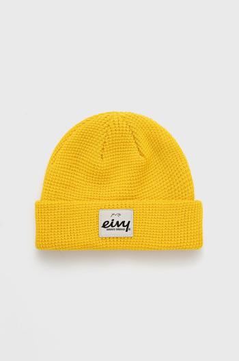 Vlněný klobouk Eivy žlutá barva, vlněná