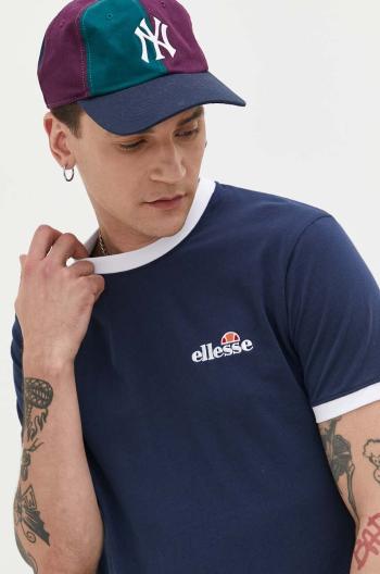 Bavlněné tričko Ellesse Meduno T-Shirt tmavomodrá barva, s aplikací, SHR10164