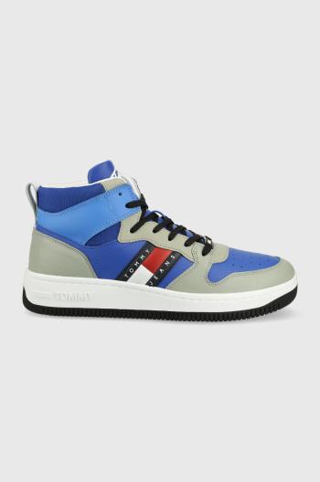 Kožené sneakers boty Tommy Jeans Mid Pop Basket