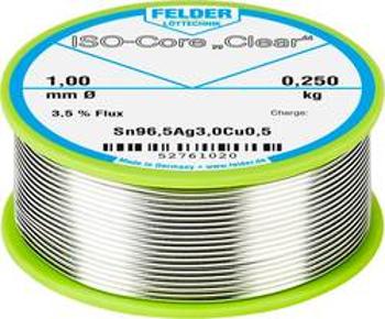 Pájecí cín Felder Löttechnik ISO-Core "Clear" SAC305, cívka, 0.250 kg, 1 mm