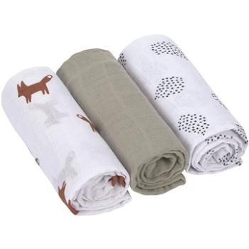 Lässig Swaddle Burp Blanket Little Forest Fox 60 × 60 cm (4042183434858)