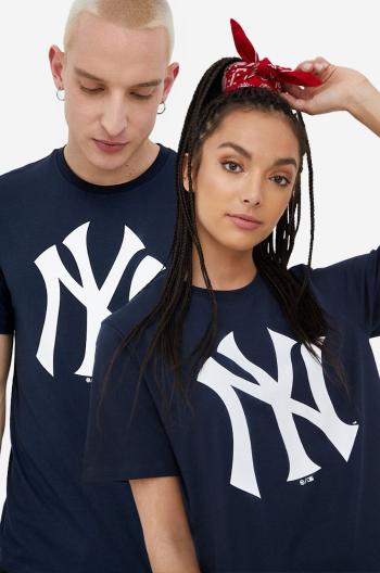 Bavlněné tričko 47brand Mlb New York Yankees tmavomodrá barva, s potiskem
