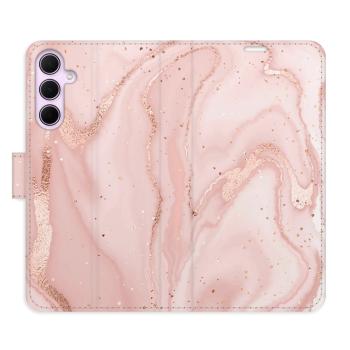 Flipové pouzdro iSaprio - RoseGold Marble - Samsung Galaxy A55 5G