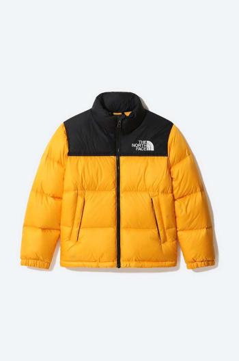 Dětská péřová bunda The North Face Youth 1996 Retro Nuptse žlutá barva