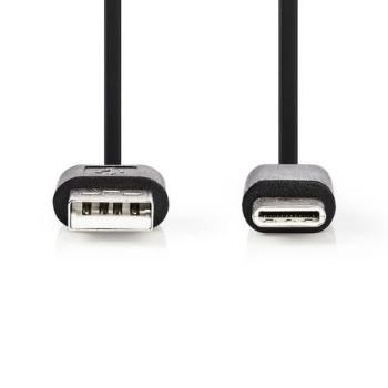 Nedis CCGP60600BK10 - USB 2.0 kabel | Typ-C Zástrčka - A Zástrčka | 1 m | Černá barva