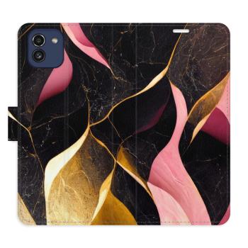 Flipové pouzdro iSaprio - Gold Pink Marble 02 - Samsung Galaxy A03