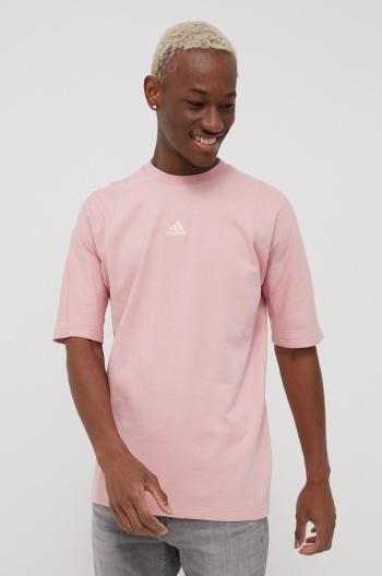Tričko adidas Performance HB6598 pánský, růžová barva, s aplikací
