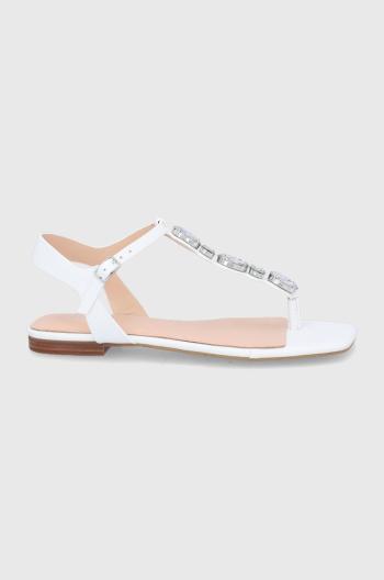 Kožené sandály Guess Sefora dámské, bílá barva