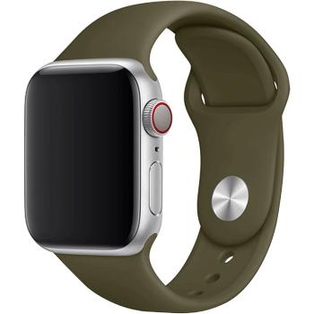 Fixed Silicone Strap pro Apple Watch 38/40/41mm - Set silikonových řemínků - olivový