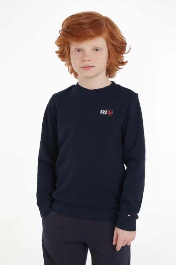 Dětská mikina Tommy Hilfiger tmavomodrá barva, s potiskem