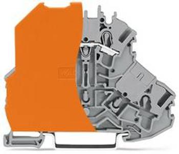 Dvojitá průchodková svorka WAGO 2002-2201/098-000, pružinové připojení , 7.20 mm, šedá, 50 ks