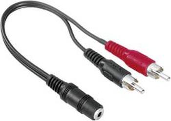 Cinch / jack audio Y adaptér Hama 48920, černá