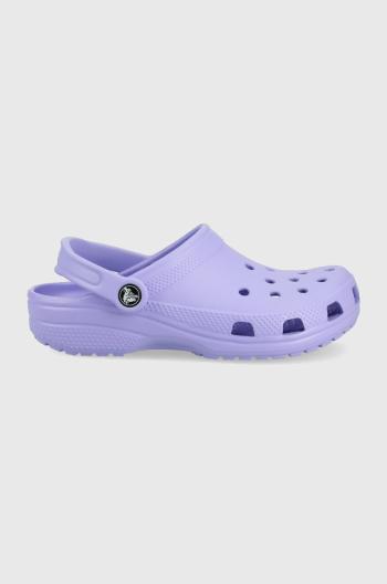 Pantofle Crocs fialová barva