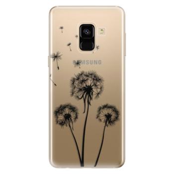 Odolné silikonové pouzdro iSaprio - Three Dandelions - black - Samsung Galaxy A8 2018