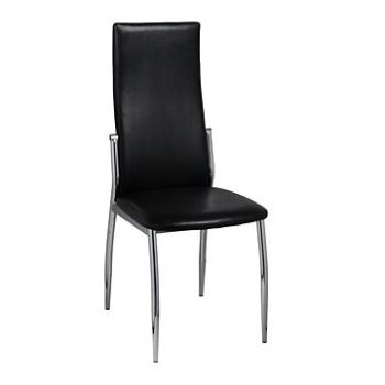 Jídelní židle 4 ks černé umělá kůže (60570)