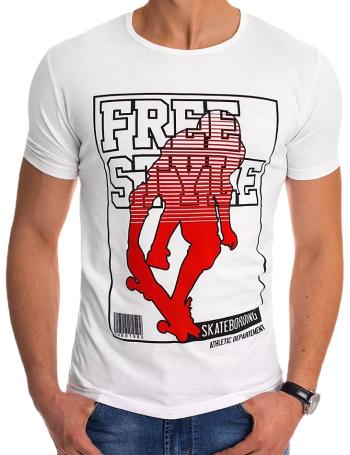 Bílé pánské tričko free style vel. 2XL