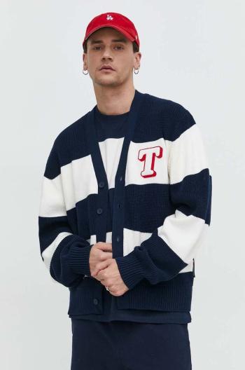 Kardigan Tommy Jeans pánský, tmavomodrá barva, DM0DM18875