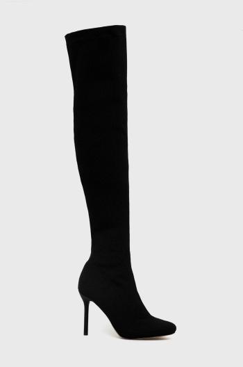 Kozačky Aldo Halobrennon dámské, černá barva, na podpatku