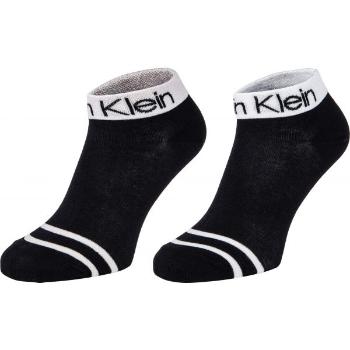 Calvin Klein WOMEN SHORT SOCK 2P LEGWEAR LOGO ZOEY Dámské ponožky, černá, velikost UNI