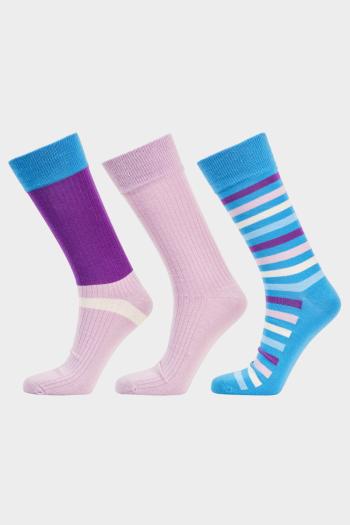 PONOŽKY 3-PACK GANT COLOR BLOCK STRIPE SOCKS 3-PACK modrá 43/45