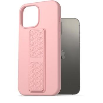 AlzaGuard Liquid Silicone Case with Stand pro iPhone 13 Pro Max růžové (AGD-PCSS0028P)