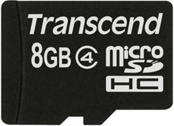 Paměťová karta microSDHC, 8 GB, Transcend Standard, Class 4