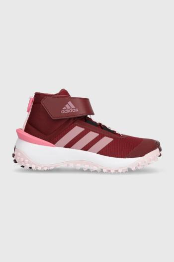 Dětské boty adidas FORTATRAIL EL K vínová barva