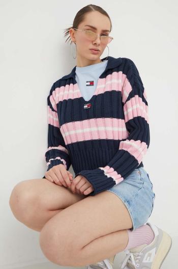 Svetr Tommy Jeans dámský, tmavomodrá barva, DW0DW17321