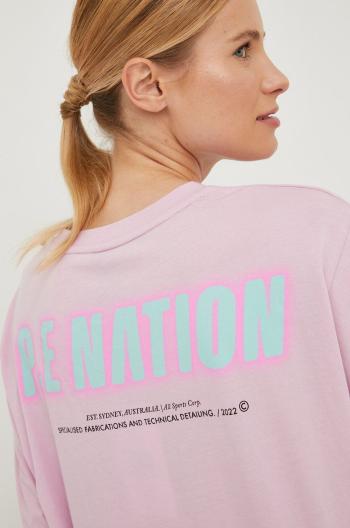 Bavlněné tričko P.E Nation fialová barva