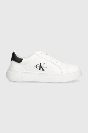 Dětské sneakers boty Calvin Klein Jeans bílá barva