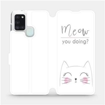 Flipové pouzdro na mobil Samsung Galaxy A21S - M098P Meow you doing? (5903516286485)