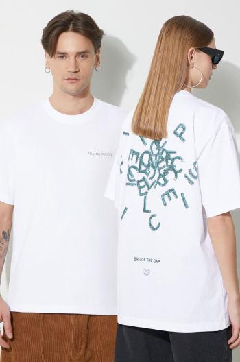 Bavlněné tričko Filling Pieces T-shirt Alphabet bílá barva, s potiskem, 74405001901