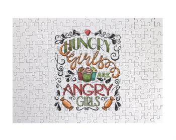 Puzzle A3 130 dílků Hungry girls are angry girls