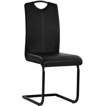 Konzolové jídelní židle 2 ks černé umělá kůže (246193)