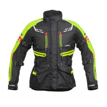 Dámská moto bunda W-TEC Ventura Lady Barva černá-fluo žlutá, Velikost XS