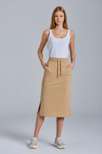 TEPLÁKOVÁ SUKNĚ GANT D1. ICON G ESSENTIAL JERSEY SKIRT hnědá M