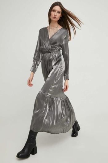 Šaty Answear Lab stříbrná barva, maxi