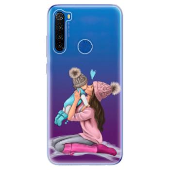 Odolné silikonové pouzdro iSaprio - Kissing Mom - Brunette and Boy - Xiaomi Redmi Note 8T