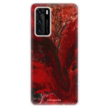 Odolné silikonové pouzdro iSaprio - RedMarble 17 - Huawei P40