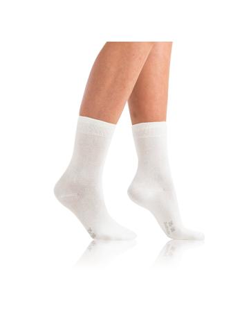 CLASSIC SOCKS 2x - Dámské bavlněné ponožky 2 páry - bílá