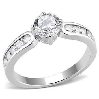 Šperky4U Ocelový prsten se zirkony - velikost 62 - AL-0032-62