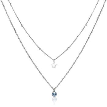 S`Agapõ Dvojitý ocelový náhrdelník s ozdobami Aurora SAR09