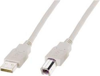 Kabel USB 2.0, USB A/USB B, 1,8 m, šedý Digitus