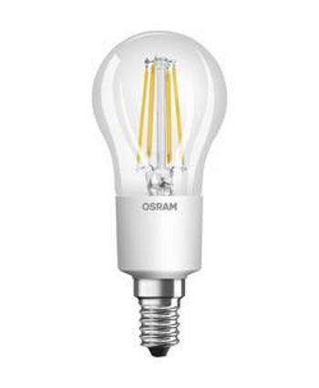 LED žárovka OSRAM 4052899962330 230 V, E14, 5 W = 40 W, teplá bílá, A+ (A++ - E), kapkovitý tvar, stmívatelná, vlákno, 1 ks